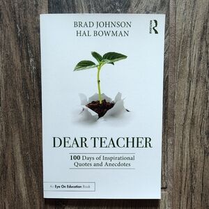 Dear Teacher — Inspirational Quotes Paperback Book (White & Green)